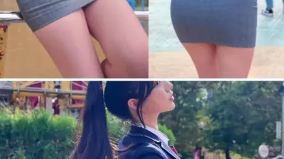 교복을 입은 김현영 치어리더