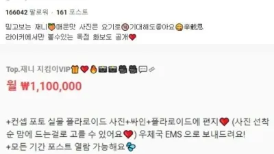 신재은 '라이키' 유료서비스 가격 ㄷㄷ