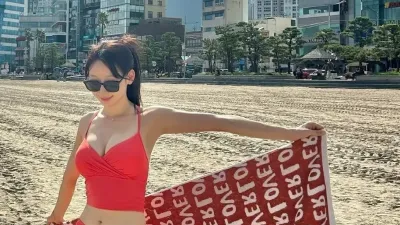 ㅇㅎ)치어리더 허수미 수영복 셀카